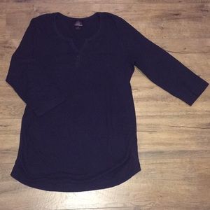 Purple Waffle Thermal Maternity Shirt Large